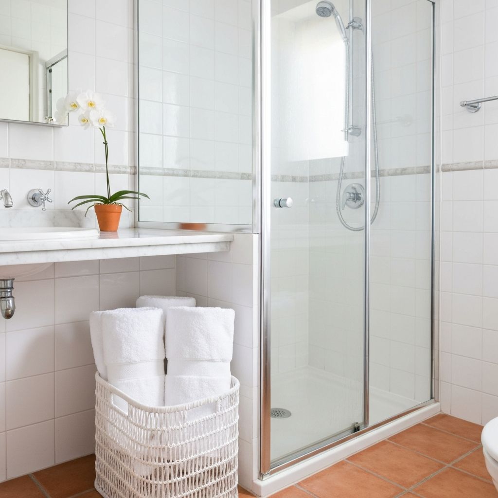 Spotless freshly cleaned bathroom